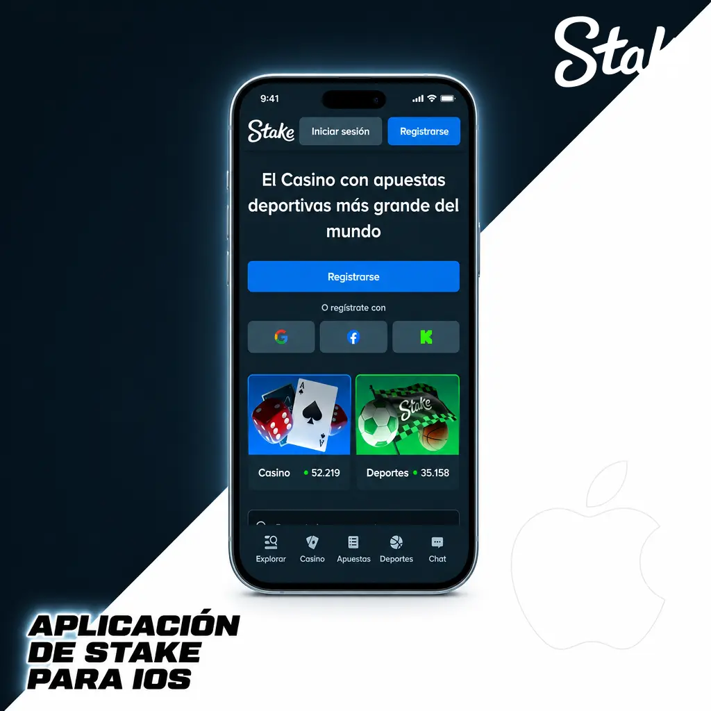 Ícono de acceso directo de Stake en pantalla de inicio de iPhone, ya que no hay app nativa en App Store.