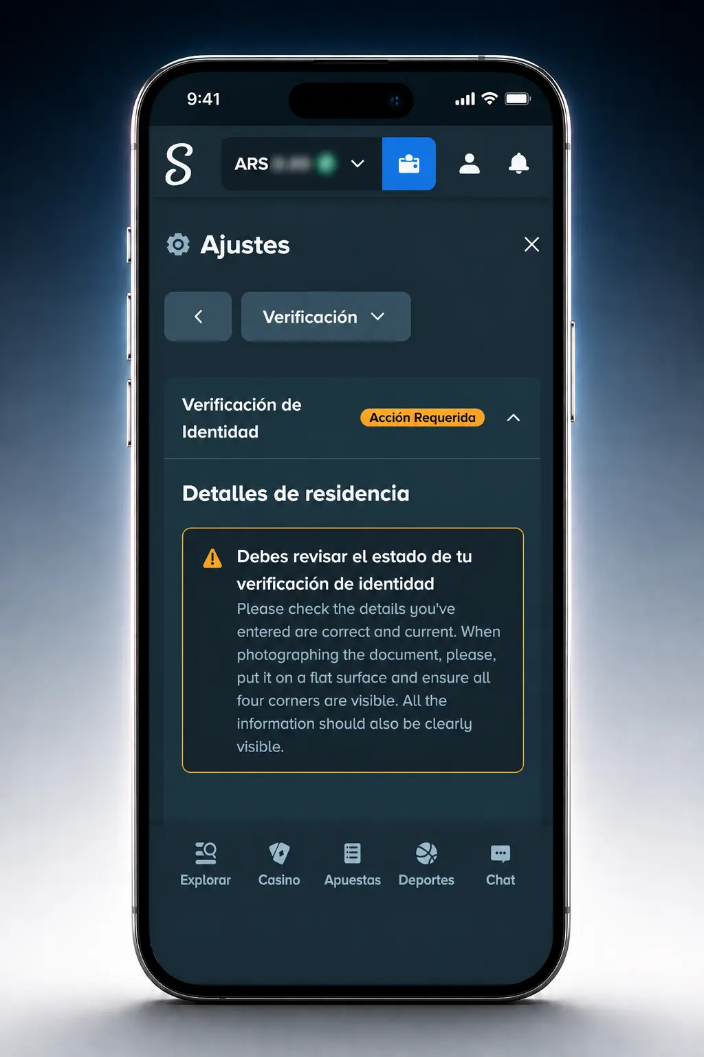 App de Stake mostrando cuotas en vivo, avisos de gol y cash out para apuestas de hockey sobre hielo.