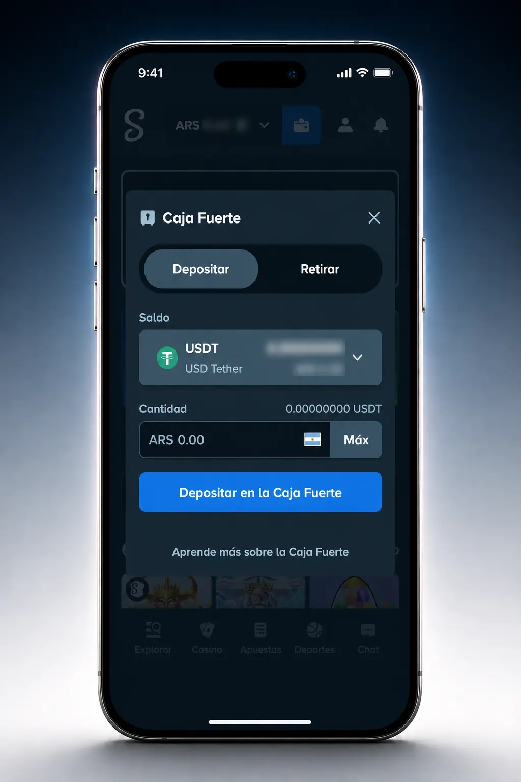 Apuestas de hockey sobre hielo en la app de Stake: cuotas en vivo, cash out y avisos de gol para Android e iOS.