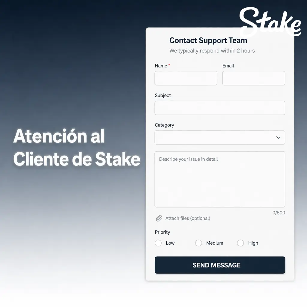 Atención al cliente de Stake disponible 24/7 en español para usuarios de Argentina, con chat en vivo, correo y centro de ayuda.