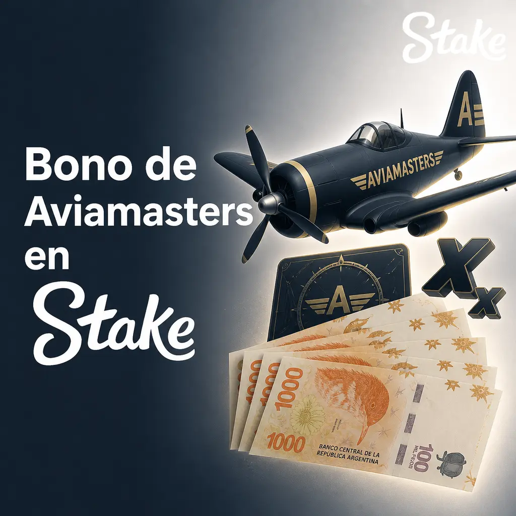 Stake no tiene bono de bienvenida específico para Aviamasters; revisá promociones activas en tu cuenta.