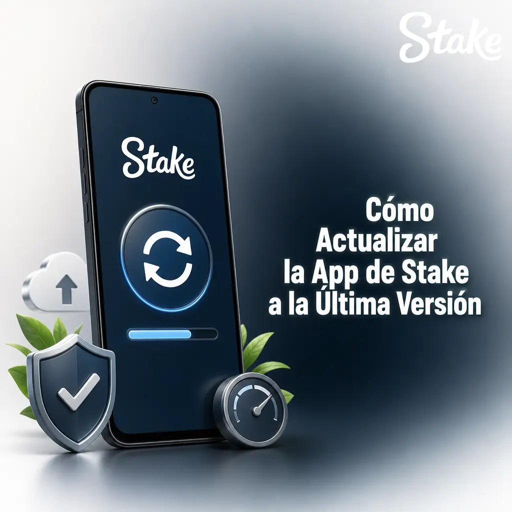 Pasos para actualizar la app de Stake a la última versión en Android y iOS con mejoras de seguridad.