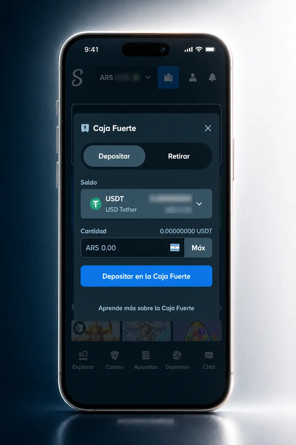 Guía paso a paso para registrarte, depositar y apostar al fútbol americano en Stake Argentina.