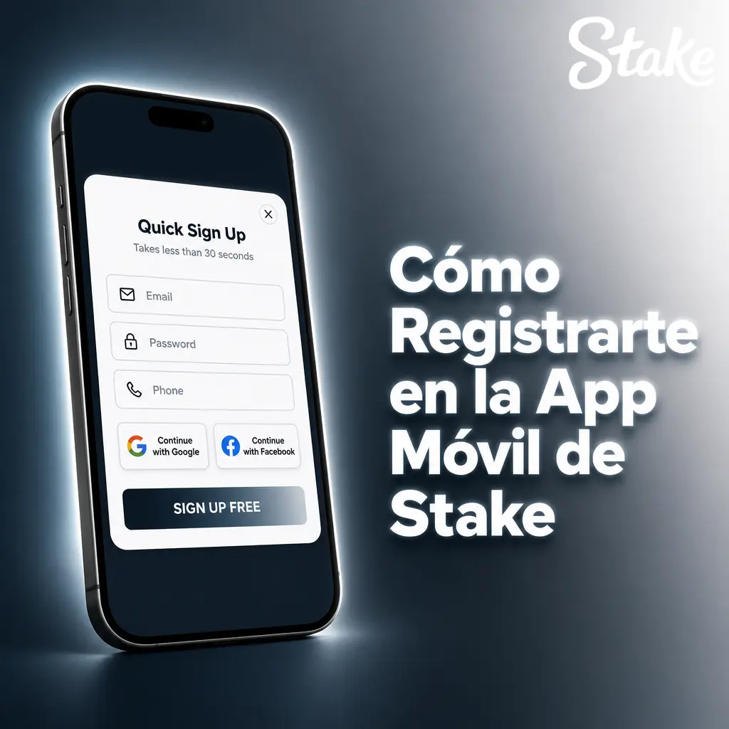 Pasos para registrarte en la app móvil de Stake desde tu celular y activar tu cuenta en minutos
