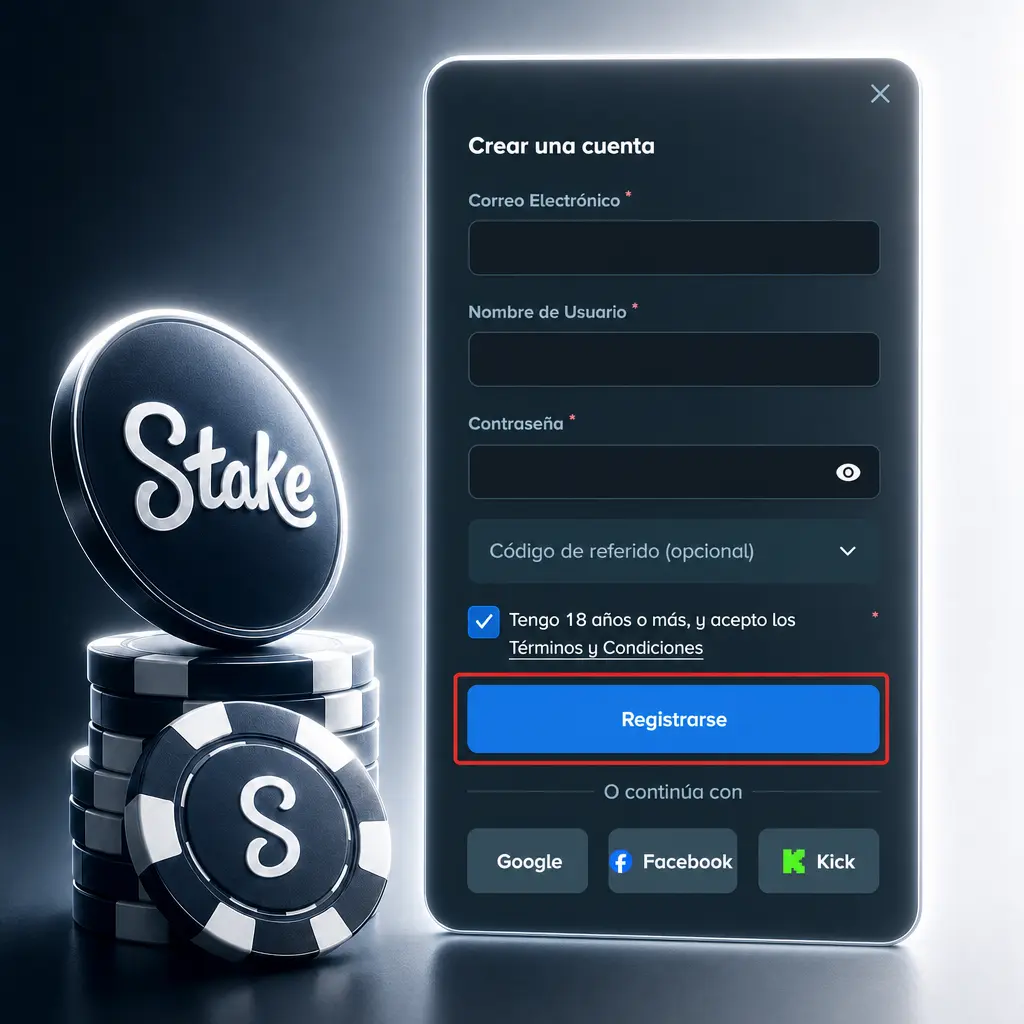 Pasos para registrarte en Stake Argentina: completá tus datos, verificá tu cuenta y accedé al casino y sportsbook en minutos.