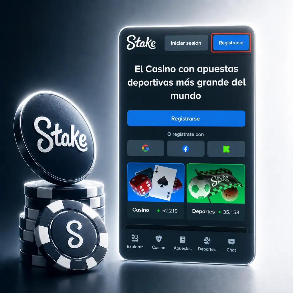 Pasos para registrarte en Stake Argentina: completá tus datos, verificá tu cuenta y accedé al casino y sportsbook.