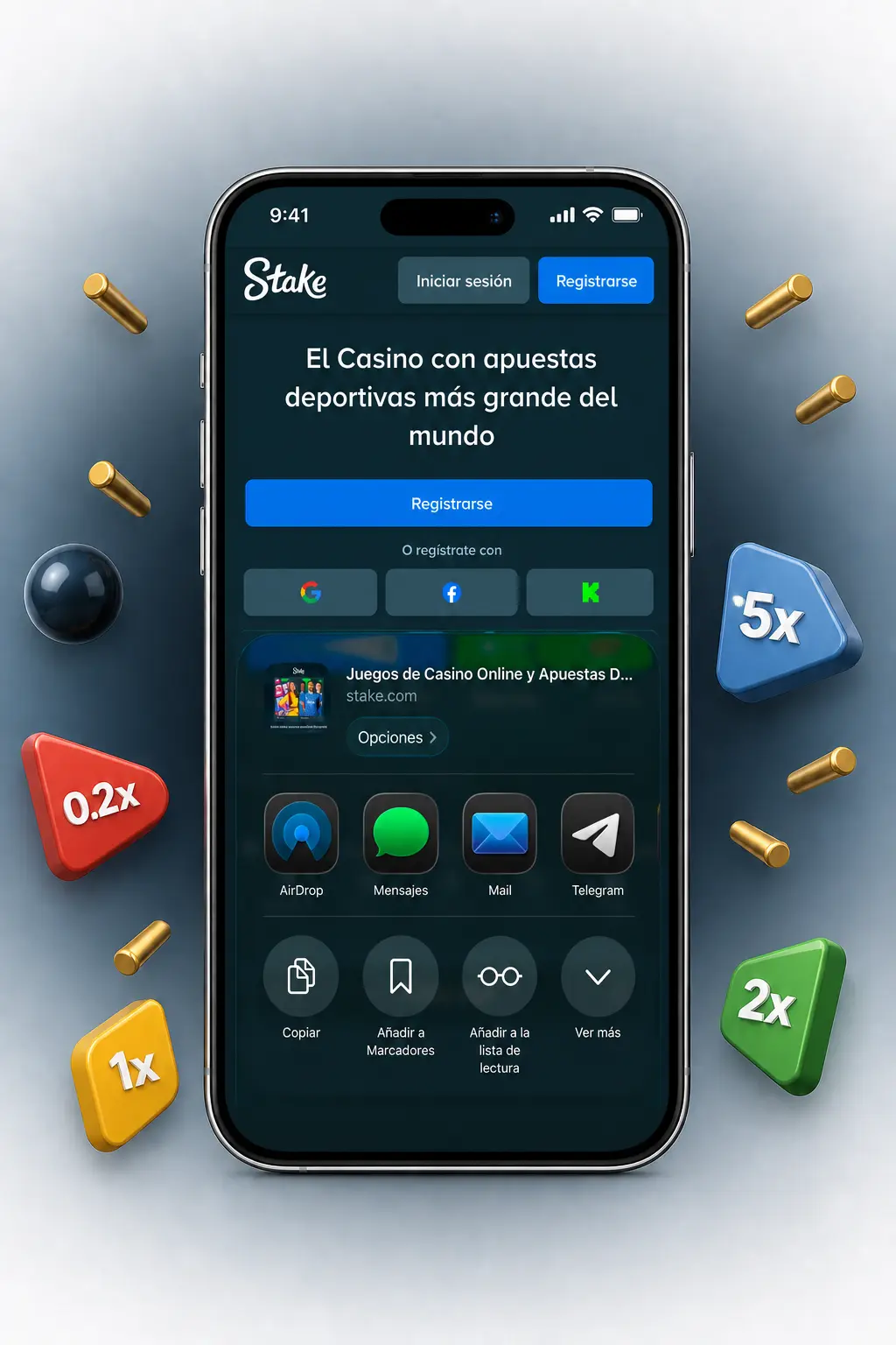 Descargá la app de Stake para Android o accedé desde el navegador en iOS y jugá Plinko fácilmente