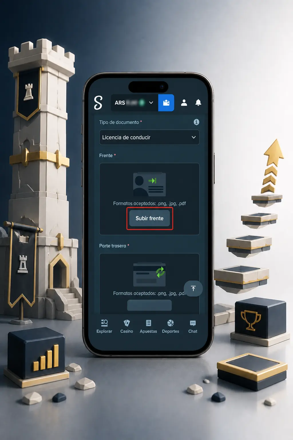 Captura de pantalla del registro en Stake mostrando los campos para correo, teléfono o wallet y contraseña
