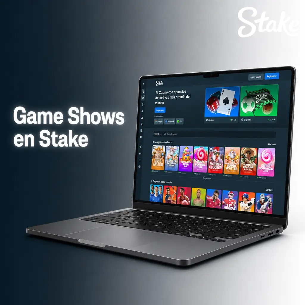 Game shows en vivo en Stake: ruedas de la fortuna y formatos de TV con apuestas y resultados instantáneos