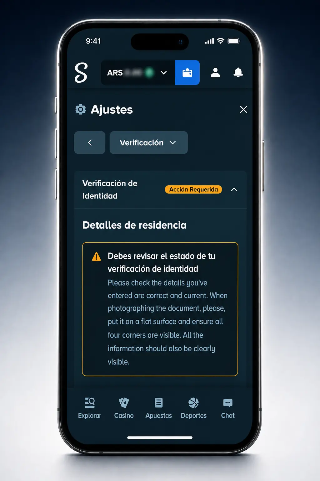 Boleto de apuestas de Stake mostrando los pasos para cargar una selección deportiva y confirmar la apuesta