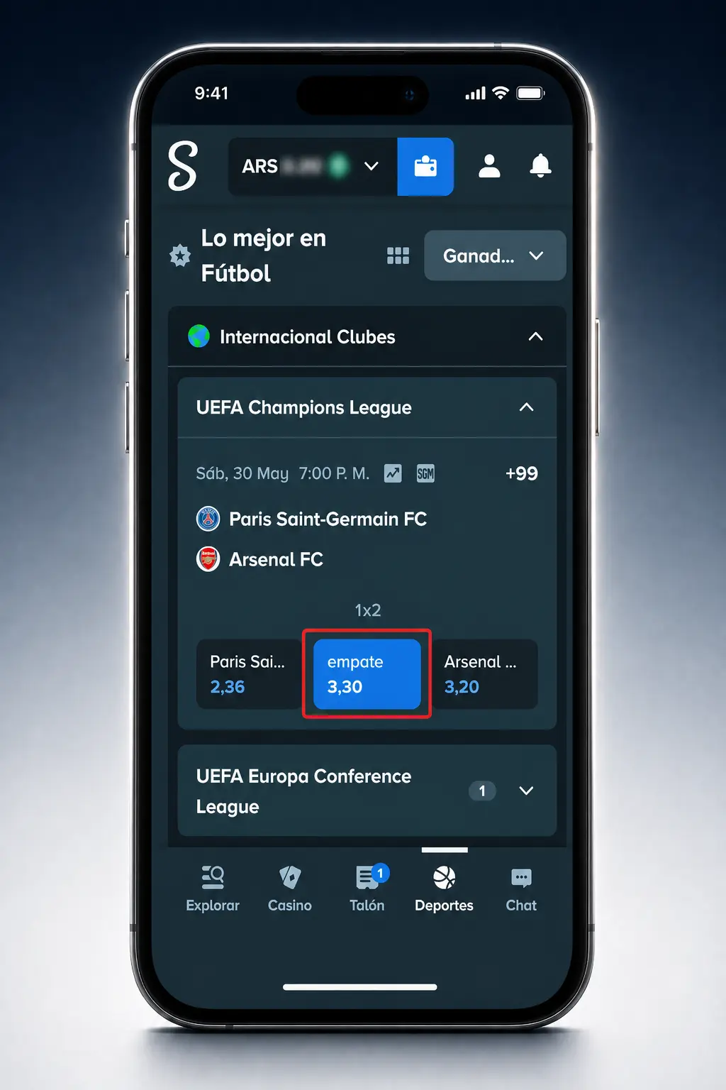 Pasos para hacer tu primera apuesta deportiva en Stake desde el boleto en escritorio o app móvil