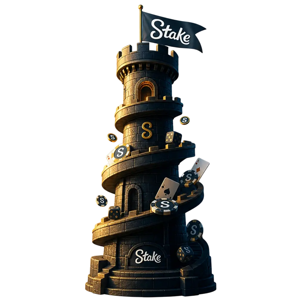 Captura de Tower Rush en Stake, juego de torre con apuestas crecientes por piso, disponible para jugadores de Argentina