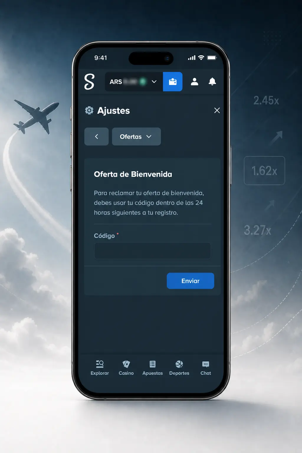 Captura de pantalla del paso 4 para registrarte en Stake y jugar Aviamasters: elegí tu método de pago preferido.