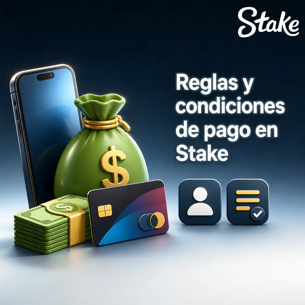 Reglas y condiciones de pago en Stake: verificación de identidad, edad mínima, cuenta única y moneda para depósitos y retiros seguros en Argentina.