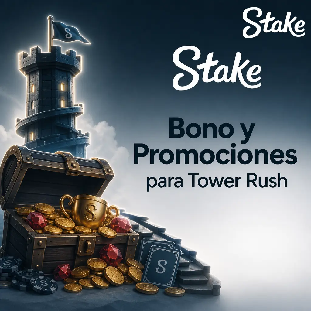 Bono y promociones de Stake para Tower Rush: sin bono de bienvenida en Argentina ni promoción exclusiva confirmada para el juego.