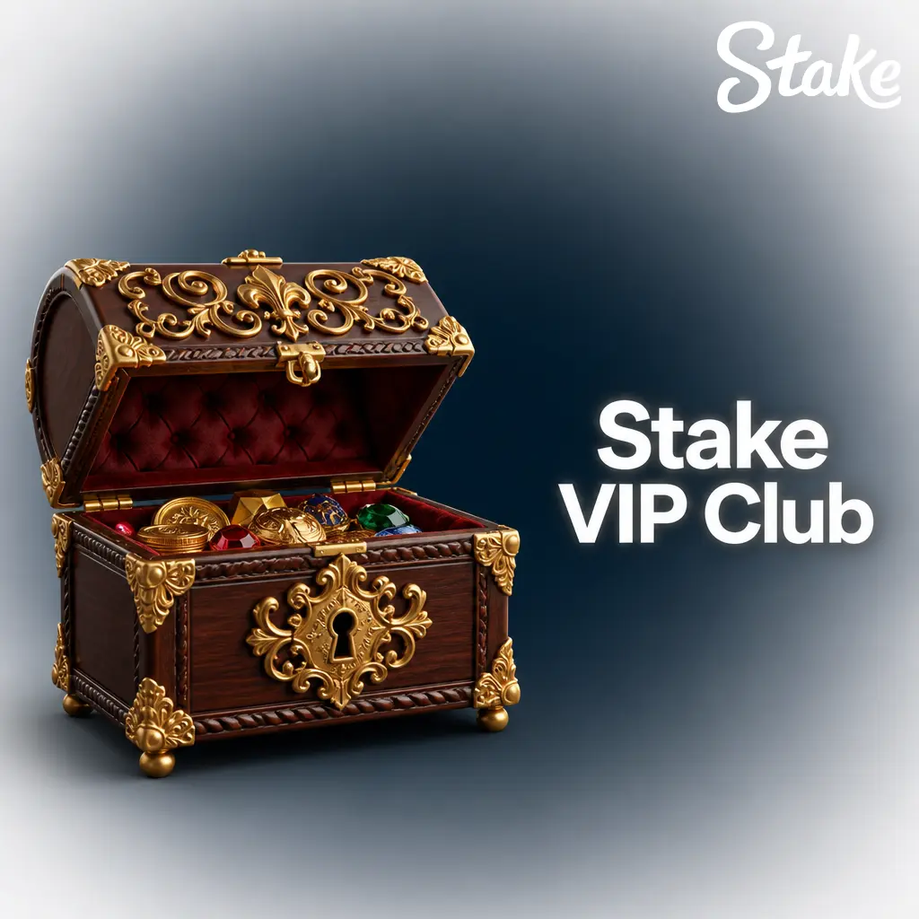 Logo de Stake VIP Club, programa de niveles con beneficios exclusivos para apostadores frecuentes en casino y sportsbook