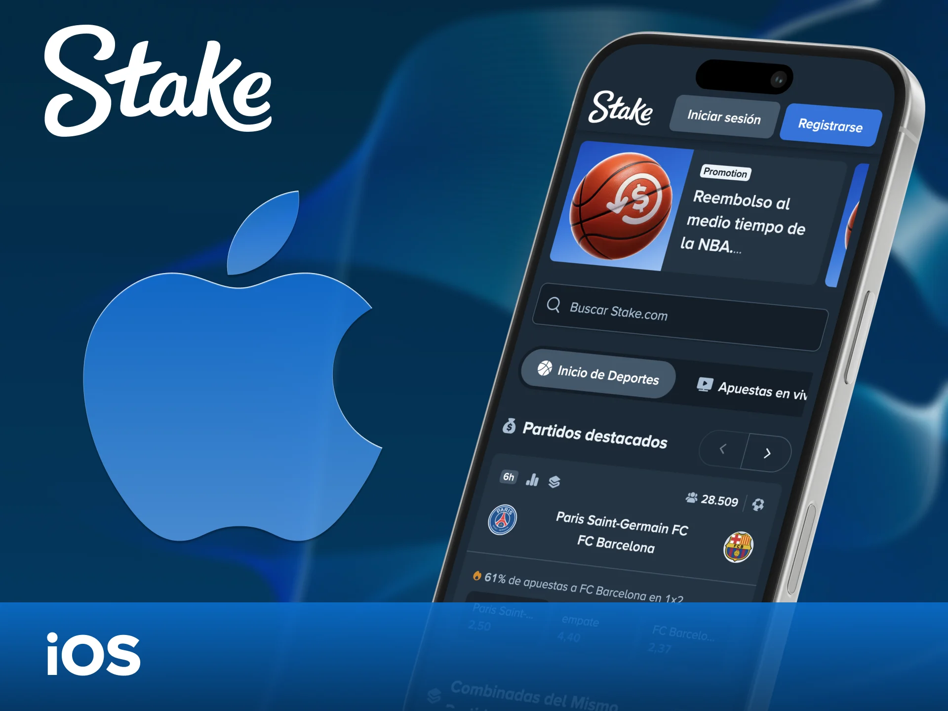 Aprende a instalar la aplicación de Stake para iOS en tu dispositivo y empieza a jugar.