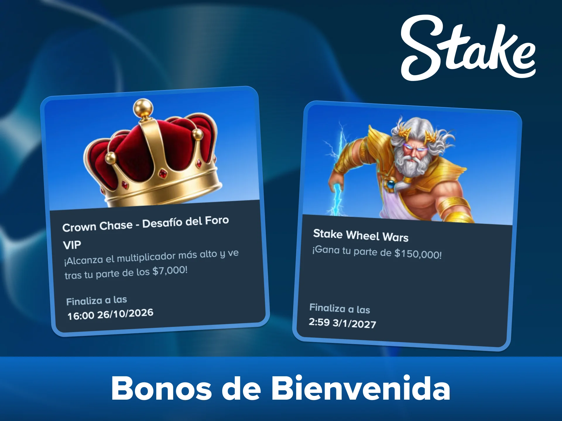 Consulta los bonos disponibles en la plataforma online Stake.